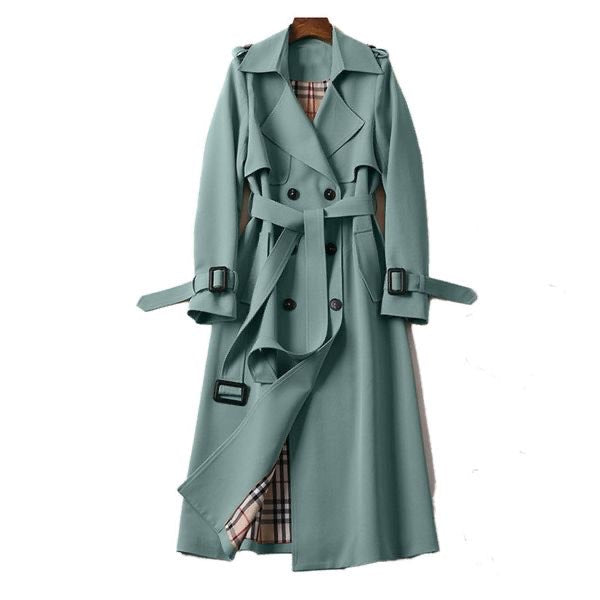 Damenmantel für den Winter, elegant geschnitten mit Gürtel.