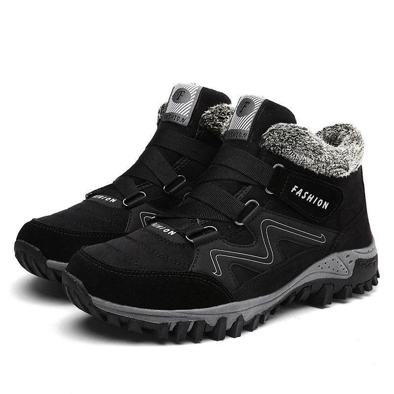 Schwarze Winter-Alltagsschuhe für Damen, gefüttert, bequem & modern für den ganzen Tag.
