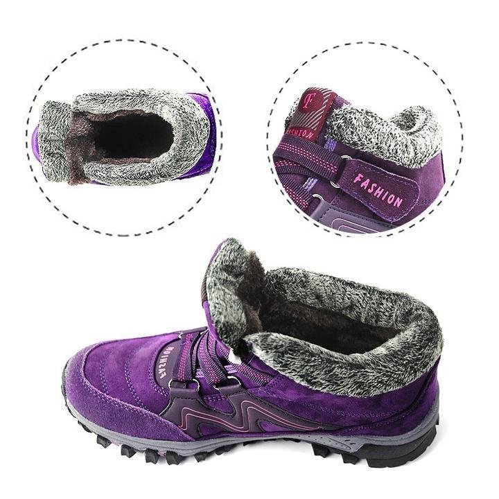 Violette Damen Winterstiefel, weich gefüttert, modisch & sehr warm für eisige Temperaturen.