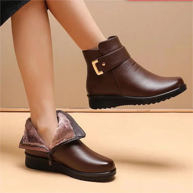 Moderne Damen Winter Ankle Boots: Komfortabel, warm gefüttert & stylisch für Wintermode.