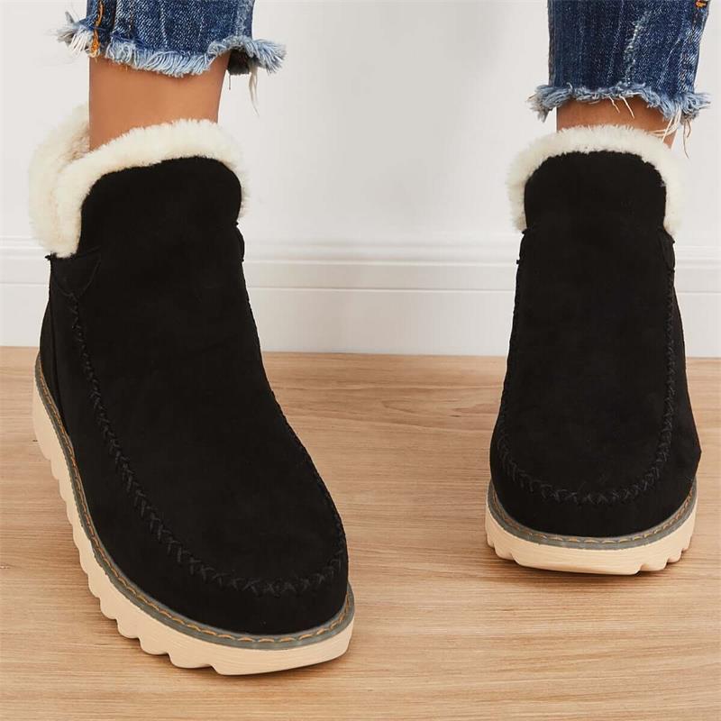 Damen Winterstiefel: Stylisch & funktional mit Slip-On für schnelle Anziehzeit, rutschfest.