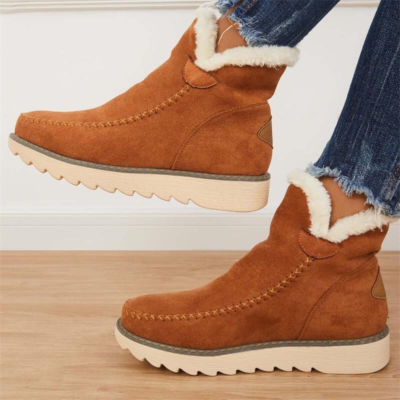 Ansicht von oben: Bequeme Damen Winterstiefeletten mit Slip-On-Design für den Winter-Alltag.