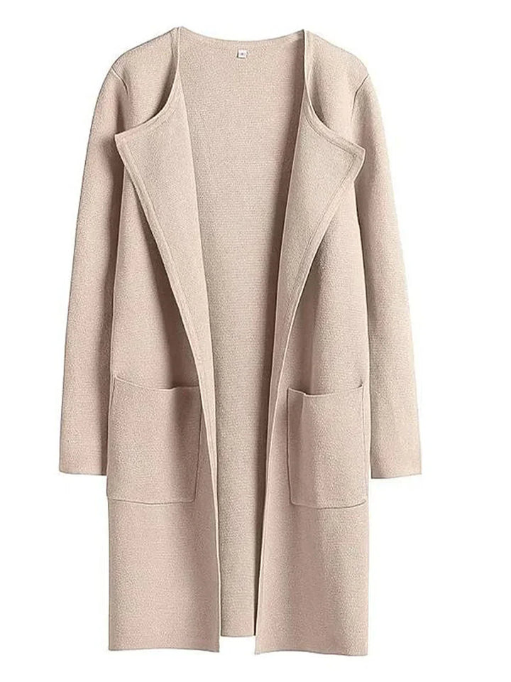 Damen Winterstrickjacke, kuschelig warm, mit praktischen Taschen. Perfekt für Herbst & Winter.