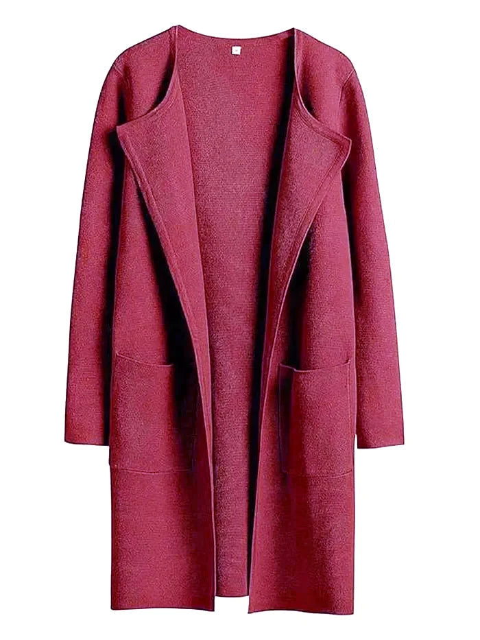 Warmer Damen Cardigan mit Taschen, Strickjacke für gemütliche Wintertage, weich & bequem.
