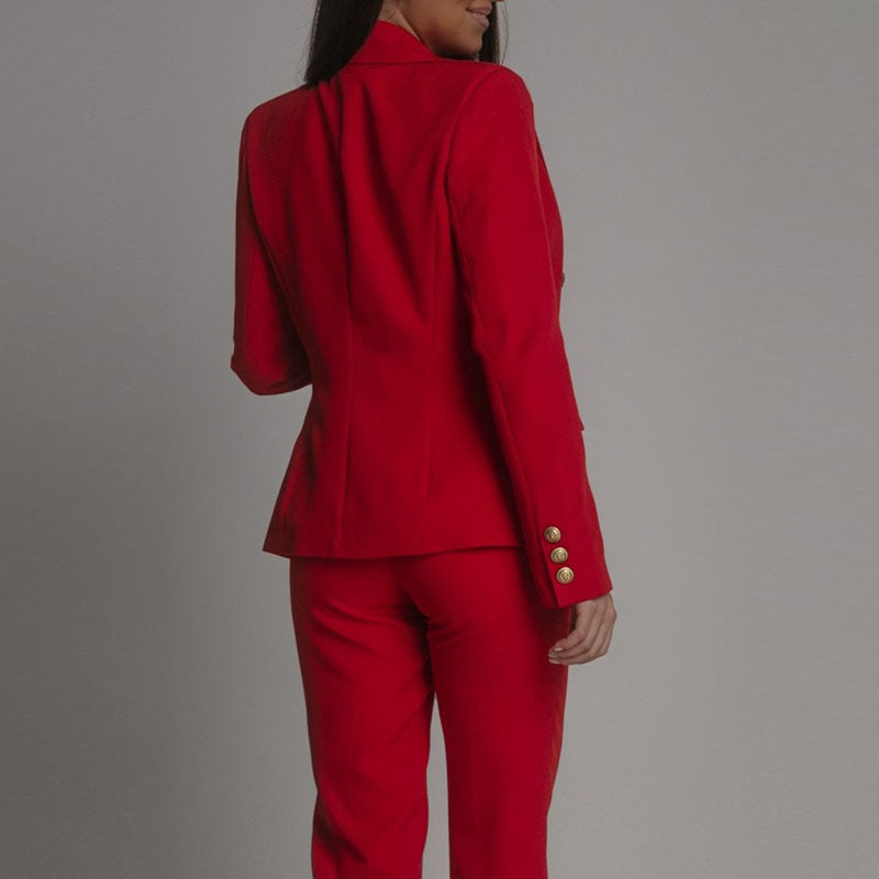 Damen Zweireiher Blazer & Hose, Konfektionsware, für den perfekten Business- und Event-Look.