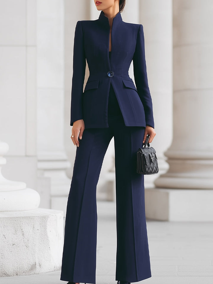 Damen Zweiteiler: Eleganter Blazer & gerade Hose. Perfekt für Business, Büro & festliche Anlässe.