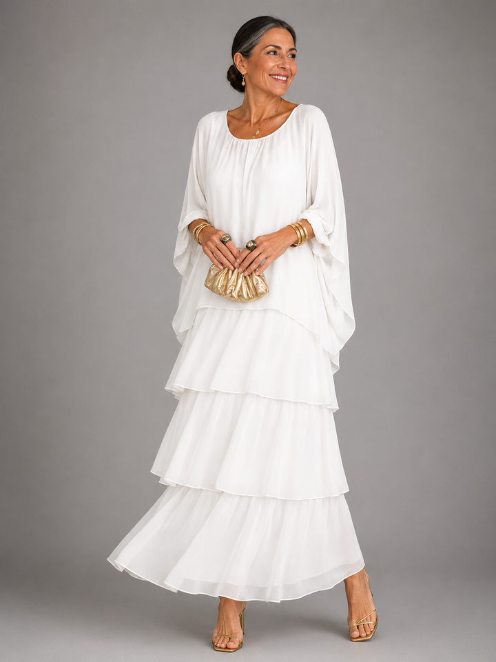 Langes Sommerkleid im eleganten Design mit bequemer Passform