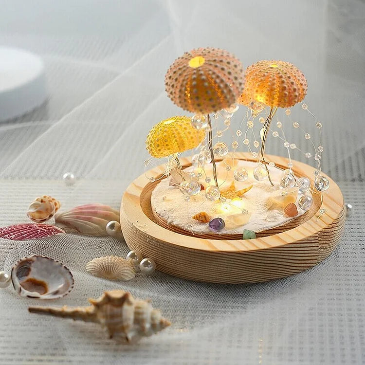 DIY Seeigel-Nachttischlampe: Kreatives Vintage-Ambiente