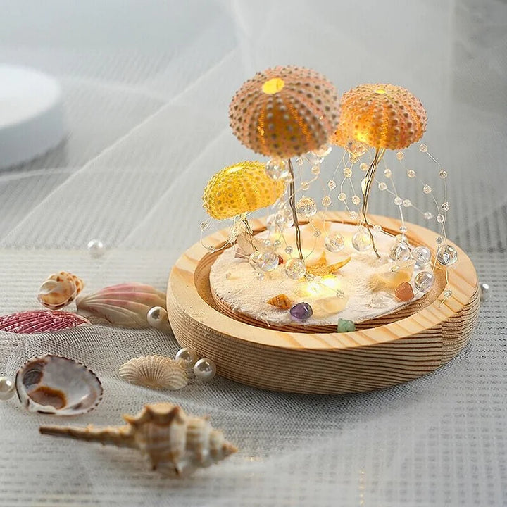 DIY Seeigel-Nachttischlampe: Kreatives Vintage-Ambiente