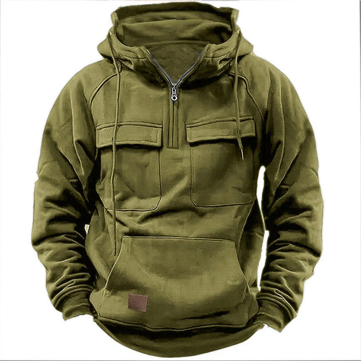 Deutscher Herren Hoodie mit Kängurutasche, relaxed fit, ideal für Freizeit & Winter. Bequemer Kapuzenpullover.