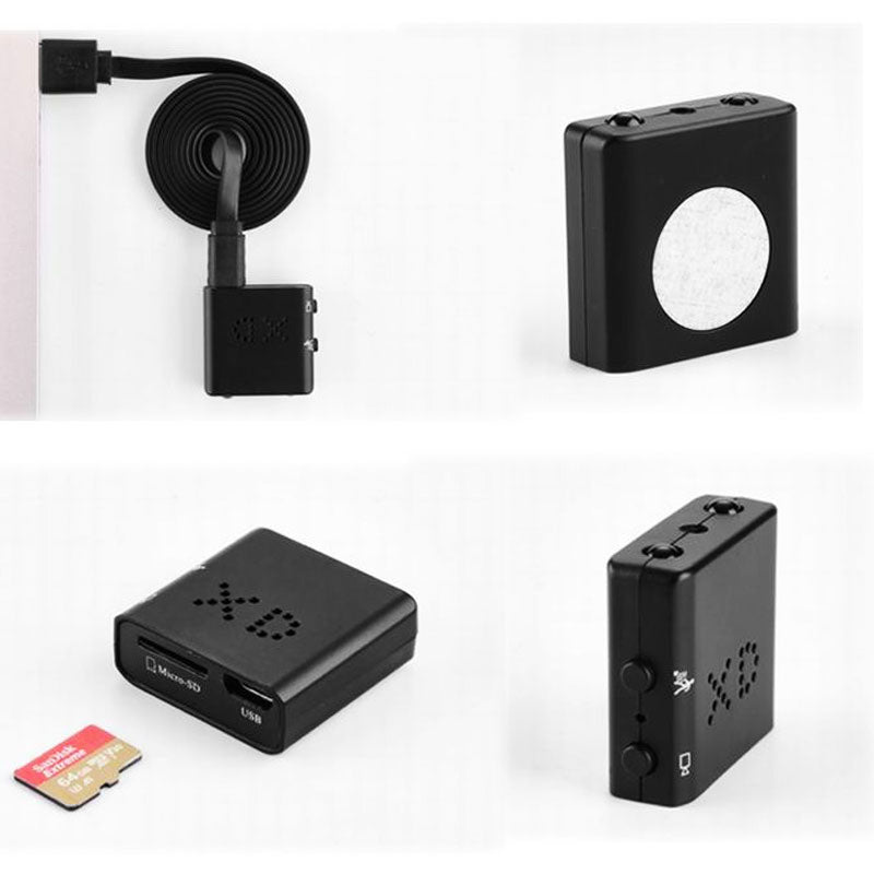 Diskrete Sentinel Micro HD Kamera, kleine schwarze Kamera mit 1080P Qualität und Weitwinkelobjektiv für unauffällige Überwachung
