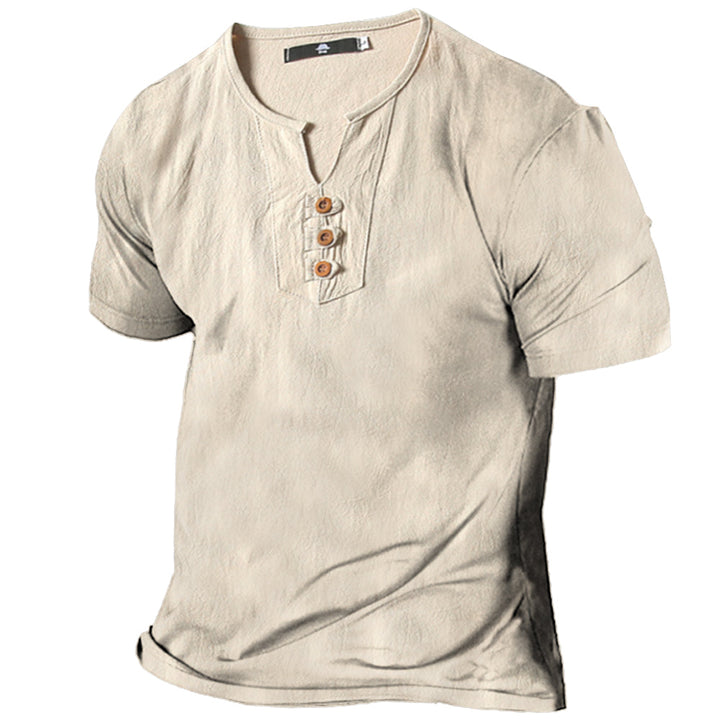 Vintagefluss Herren T-Shirt Kragenansicht