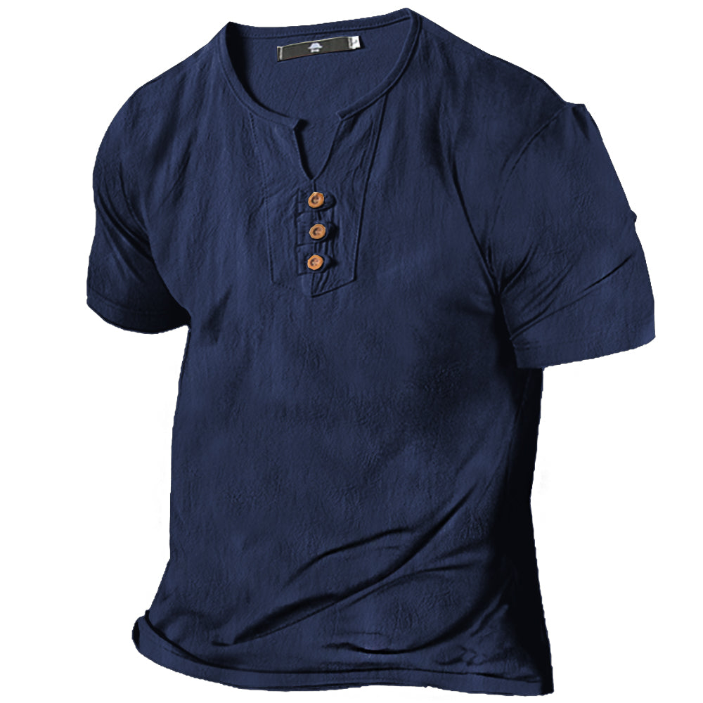 Vintagefluss Herren T-Shirt in Marine vorne
