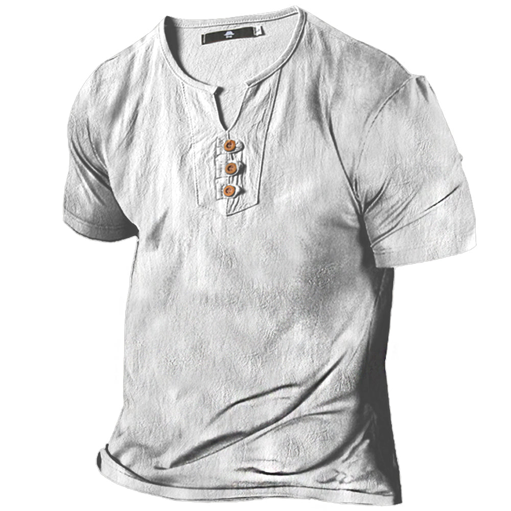 Vintagefluss Herren T-Shirt in Weiß vorne