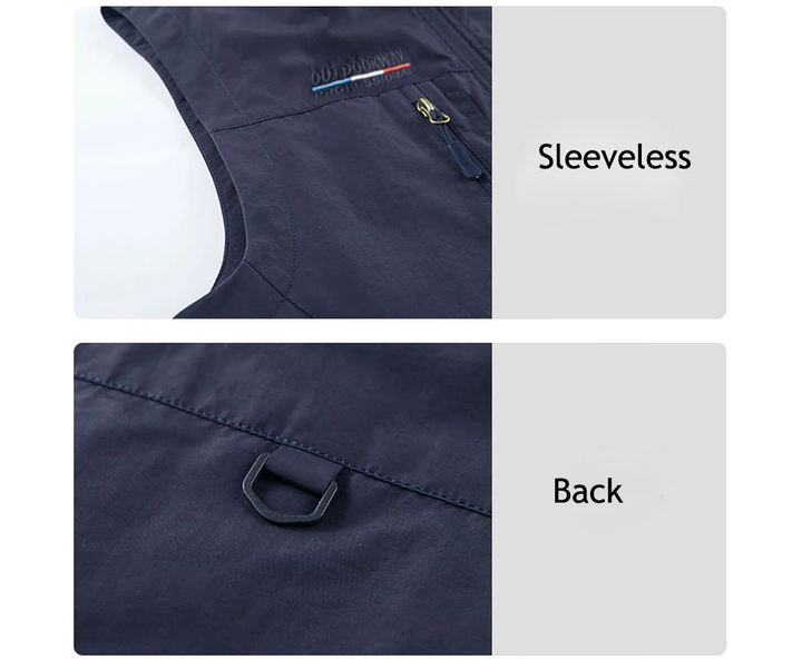 Atmungsaktive Herren Weste für Outdoor-Aktivitäten, leicht und komfortabel mit vielen Fächern.