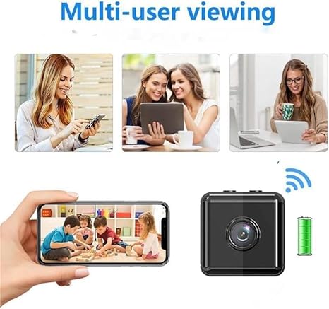 Drahtlose 1080P HD WiFi Überwachungskamera, kompakt, für Innen- und Außenbereich, klare Bilder, ideal für Sicherheit zuhause.