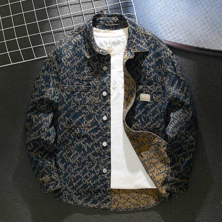 Vielseitige klassische dunkelblaue Unisex Knopfleiste Jacke, ganzjährig tragbar, für jeden Anlass & Freizeit.