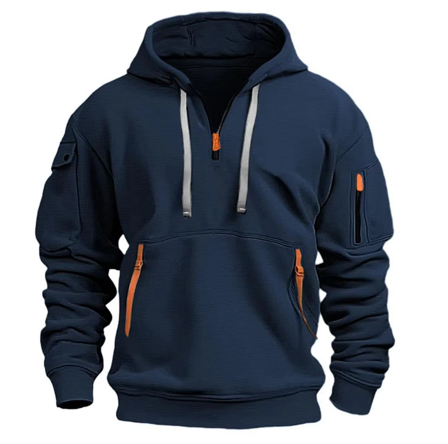 Lässiger Unisex Kapuzenpullover in Khaki. Bequemer Herbst Hoodie, perfekt für entspannte Tage und Freizeitmode.