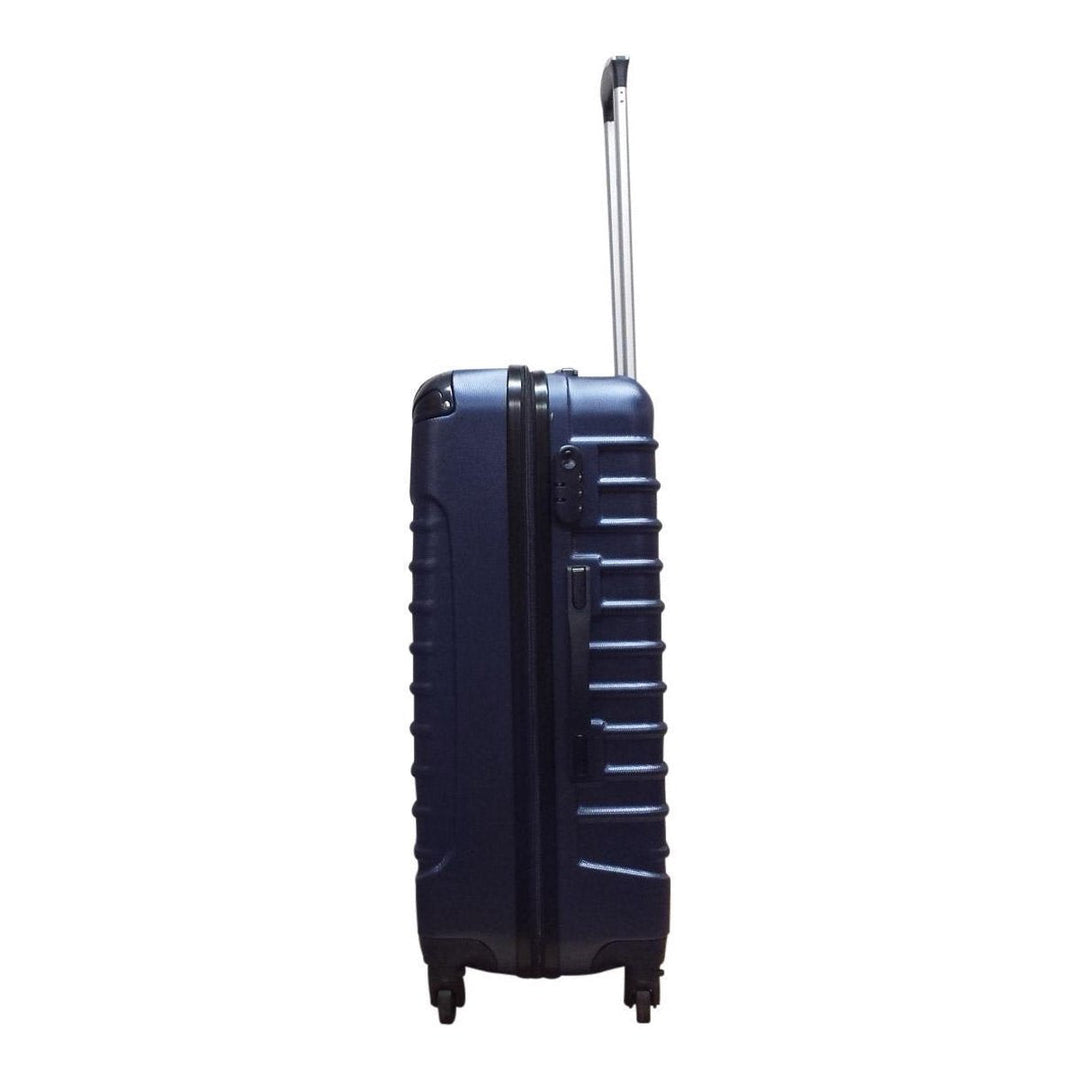 2-teiliges Kofferset: Dunkelblauer Hartschalen-Trolley & kleiner Koffer für Reisen & Urlaub.