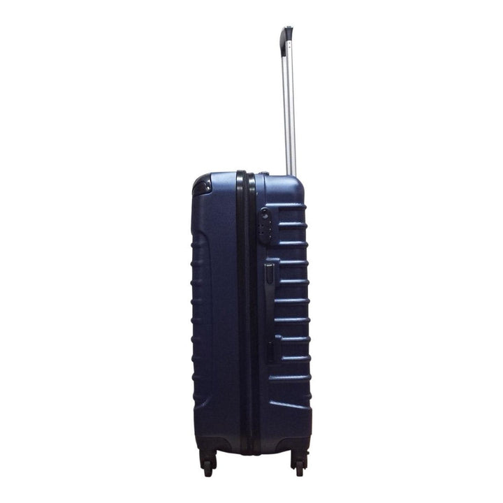 2-teiliges Kofferset: Dunkelblauer Hartschalen-Trolley & kleiner Koffer für Reisen & Urlaub.