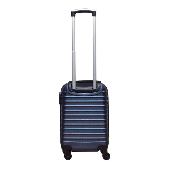 Praktisches 2-teiliges Reisekoffer-Set in Dunkelblau, robuste Hartschale für jede Reise.