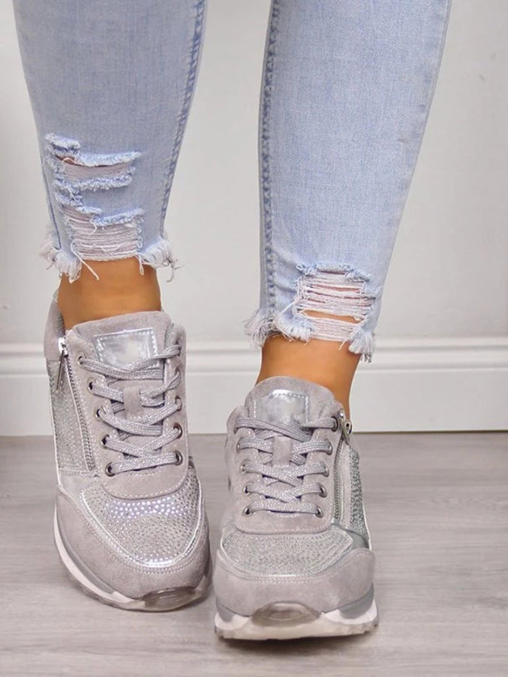 "Dylan orthopädischer Schuh für Damen, grau, modernes Design, hohe Komfortsohle, geeignet für Alltag und verschiedene Anlässe