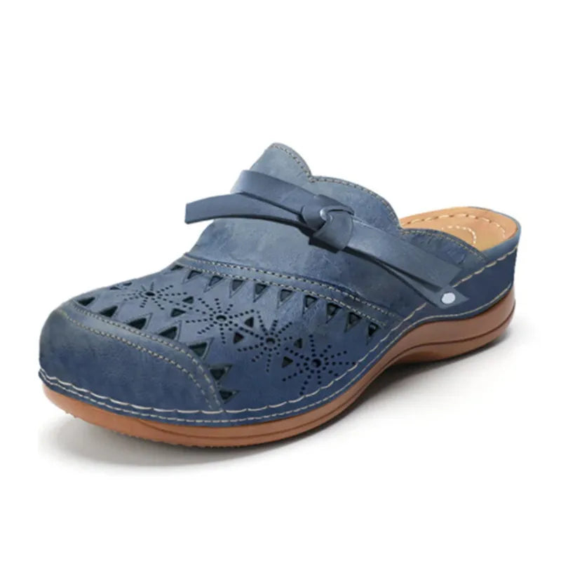 Leichte Damen Orthopädische Slipper mit Memory-Schaum und Fußgewölbestütze. Bequeme Komfortschuhe für Frauen.