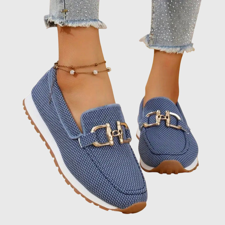 Leichte Damen Sneakers als Loafer-Design, orthopädisch, mit rutschfester Sohle für sicheren Halt.