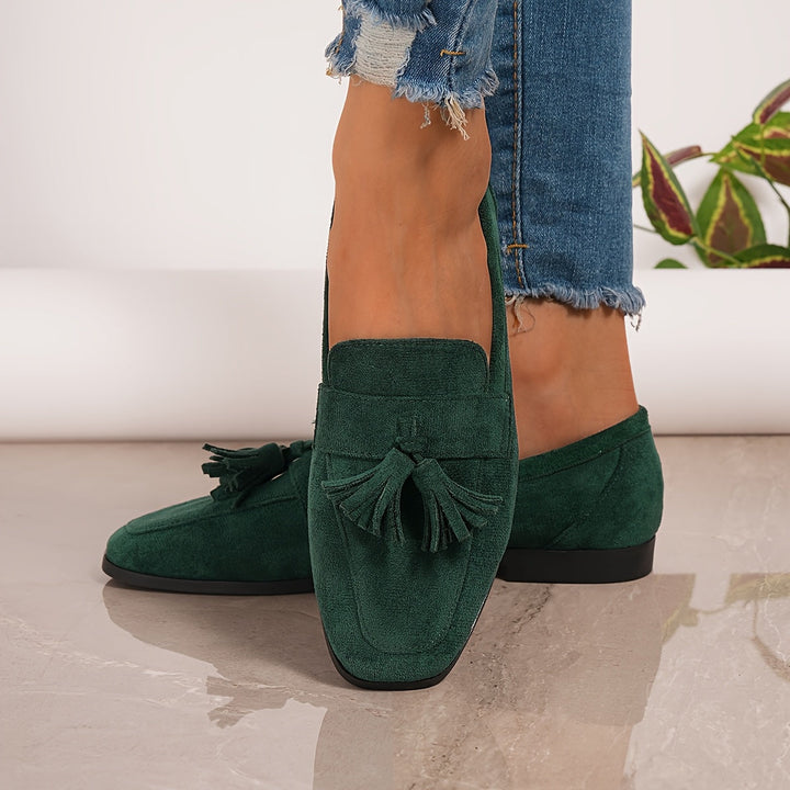 Marineblaue Freizeitschuhe für Damen, modische Loafer