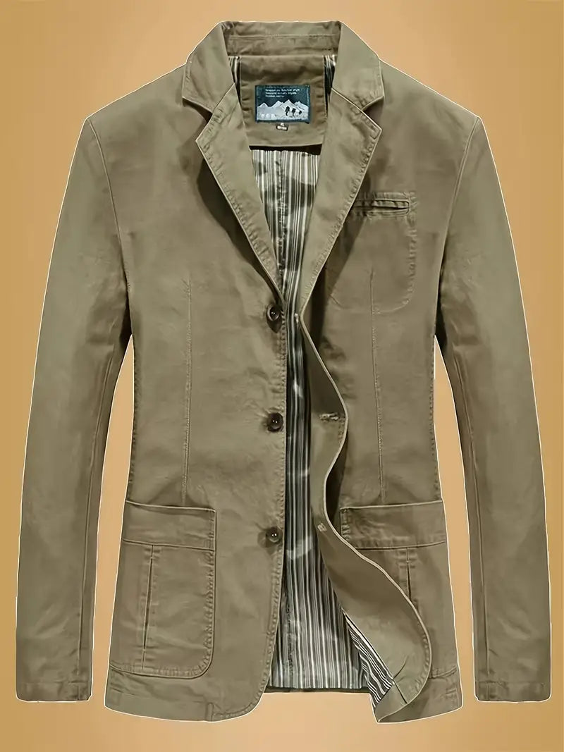 Elegante Herrenmode Jacke mit Knöpfen, ideal für formelle Anlässe und Büro