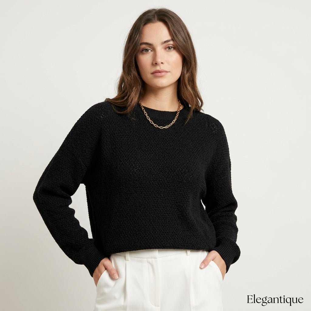 Damen Eleganter Strickpullover Louisa – Stilvoll & Bequem