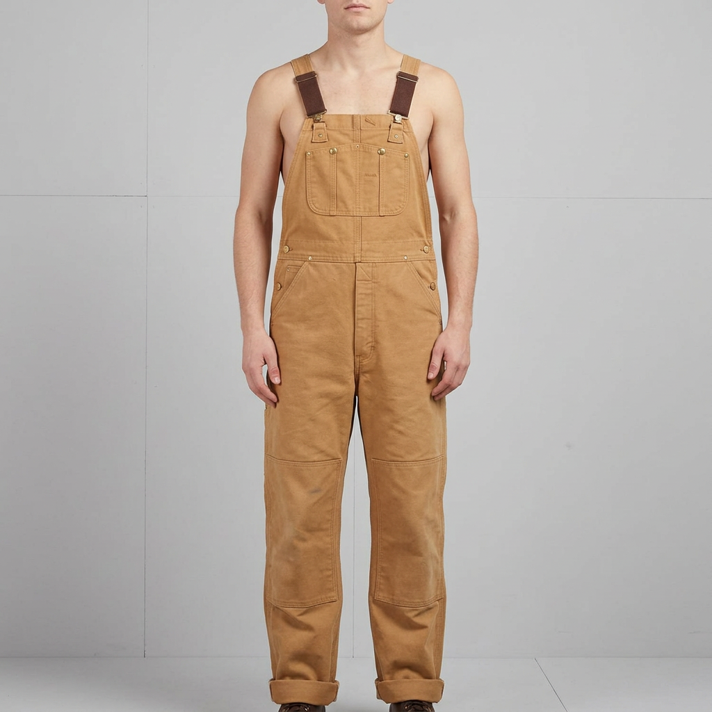 Herren Vintage Canvas Latzhose – Robust, Bequem und Vielseitig