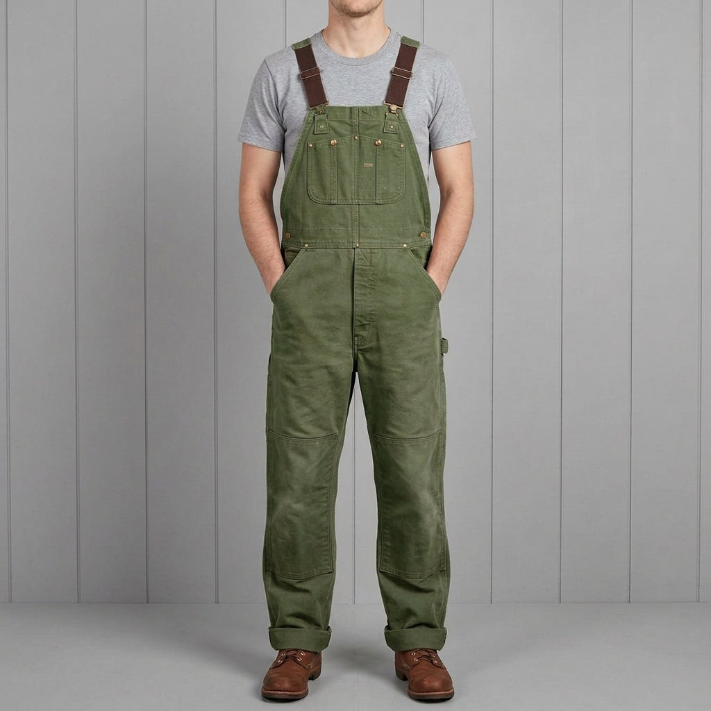 Herren Vintage Canvas Latzhose – Robust, Bequem und Vielseitig