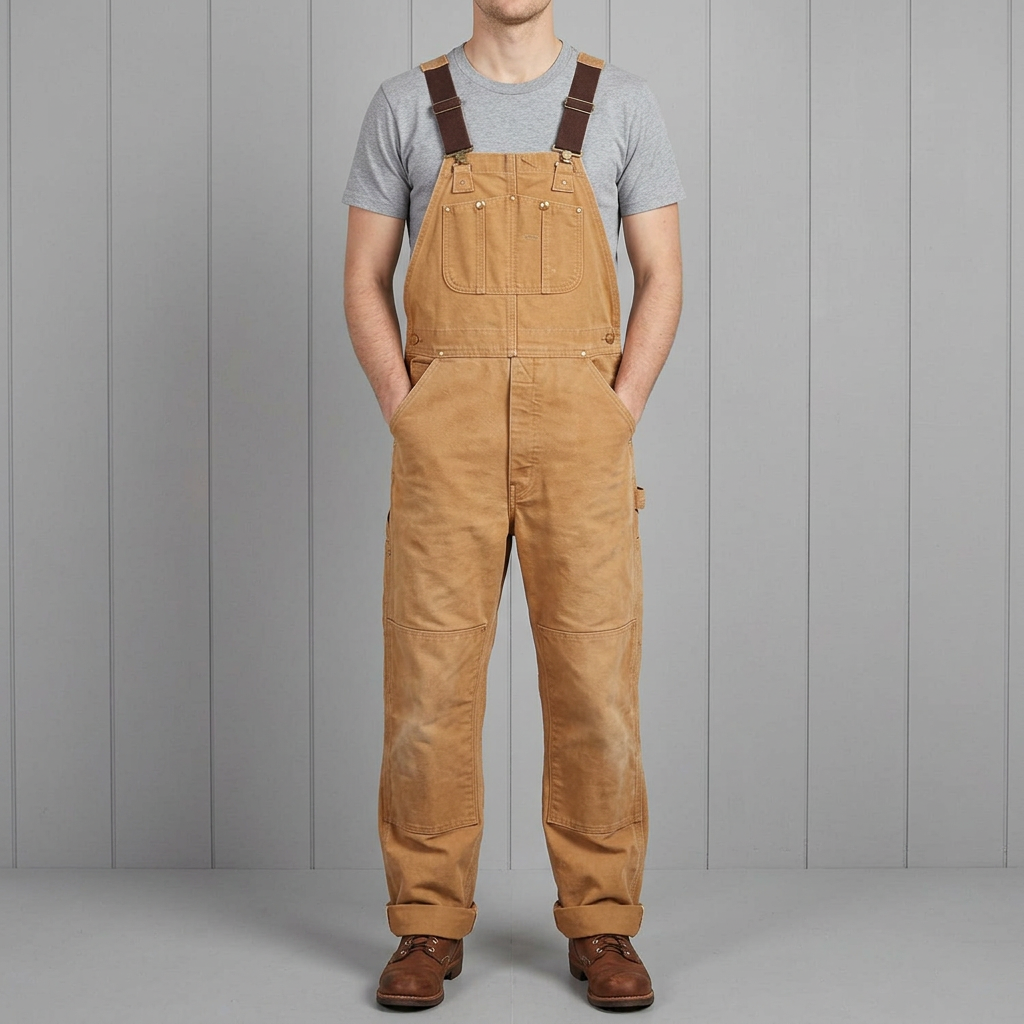 Herren Vintage Canvas Latzhose – Robust, Bequem und Vielseitig