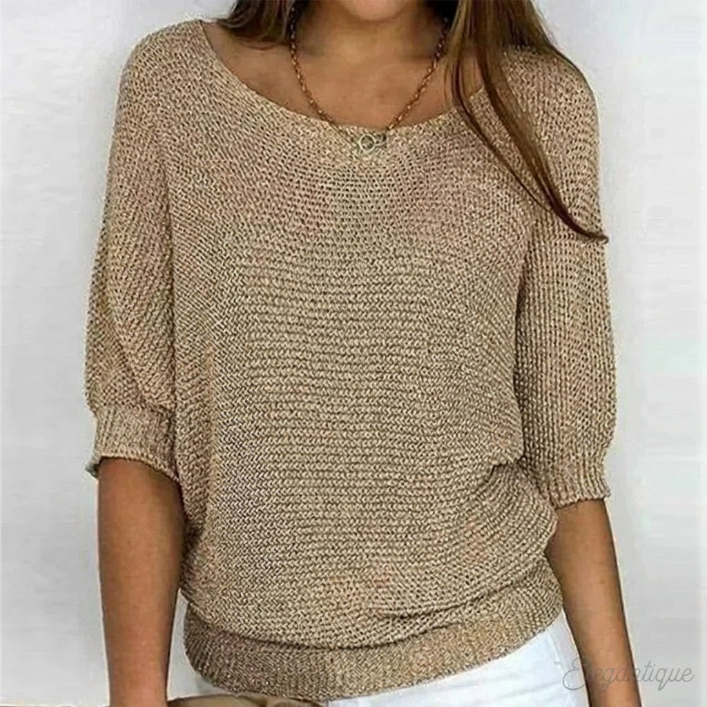 Damen Eleganter Strickpullover Louisa – Stilvoll & Bequem