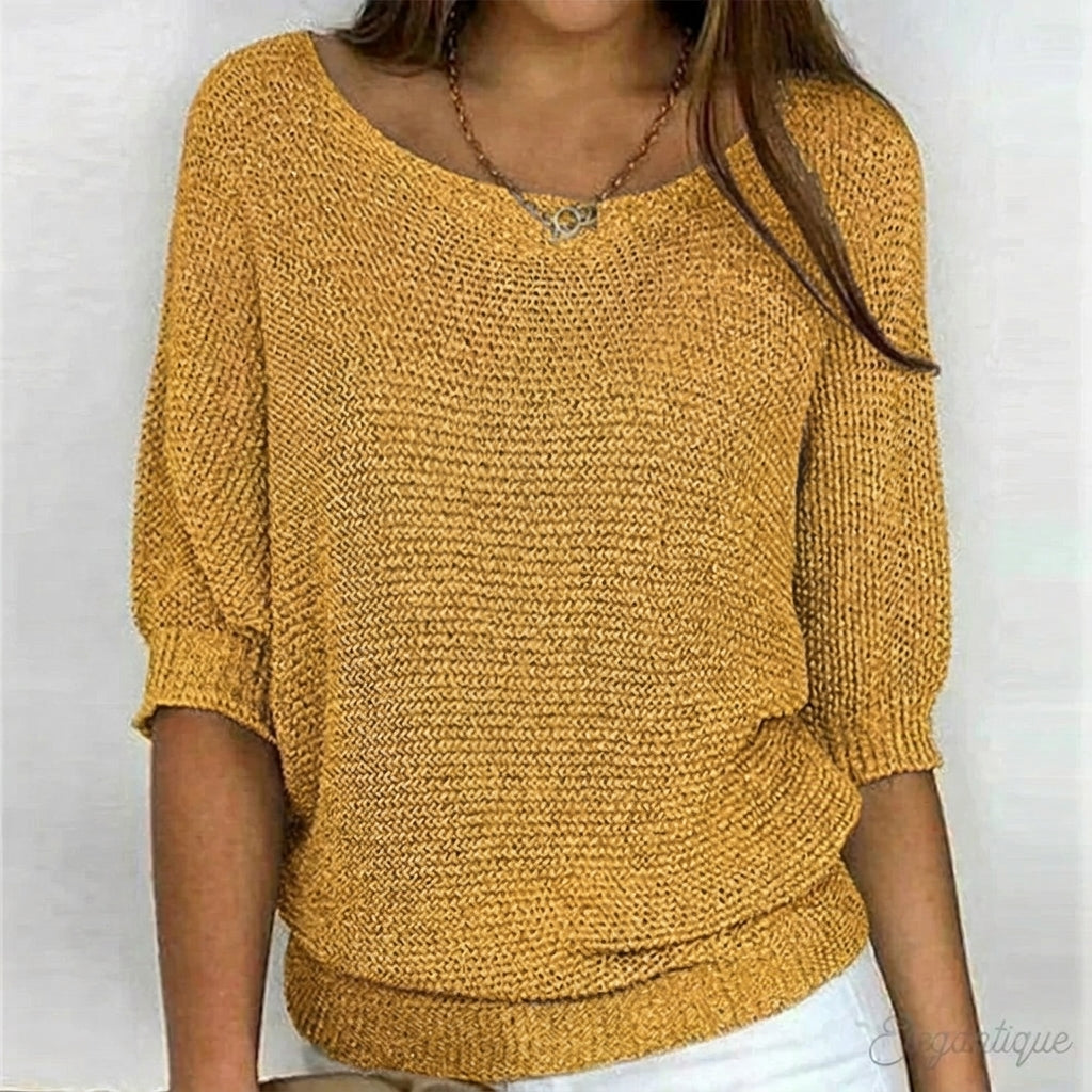 Damen Eleganter Strickpullover Louisa – Stilvoll & Bequem