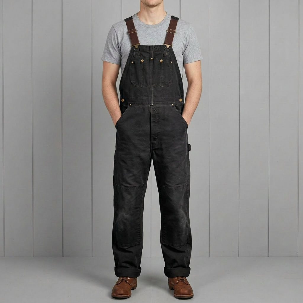 Herren Vintage Canvas Latzhose – Robust, Bequem und Vielseitig
