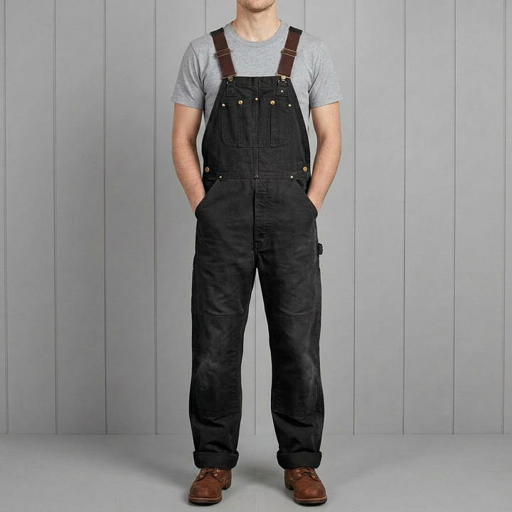 Herren Vintage Canvas Latzhose – Robust, Bequem und Vielseitig