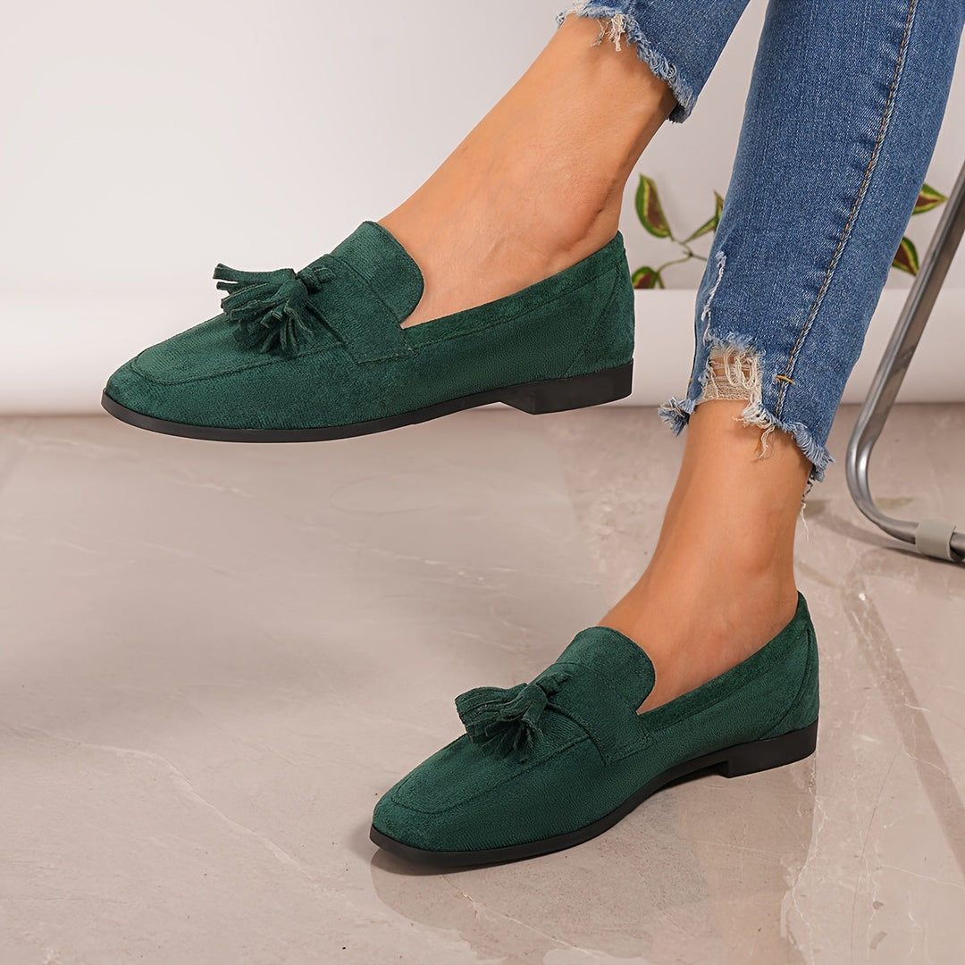Marineblaue Leanna Slipper für Damen mit weichem Fußbett
