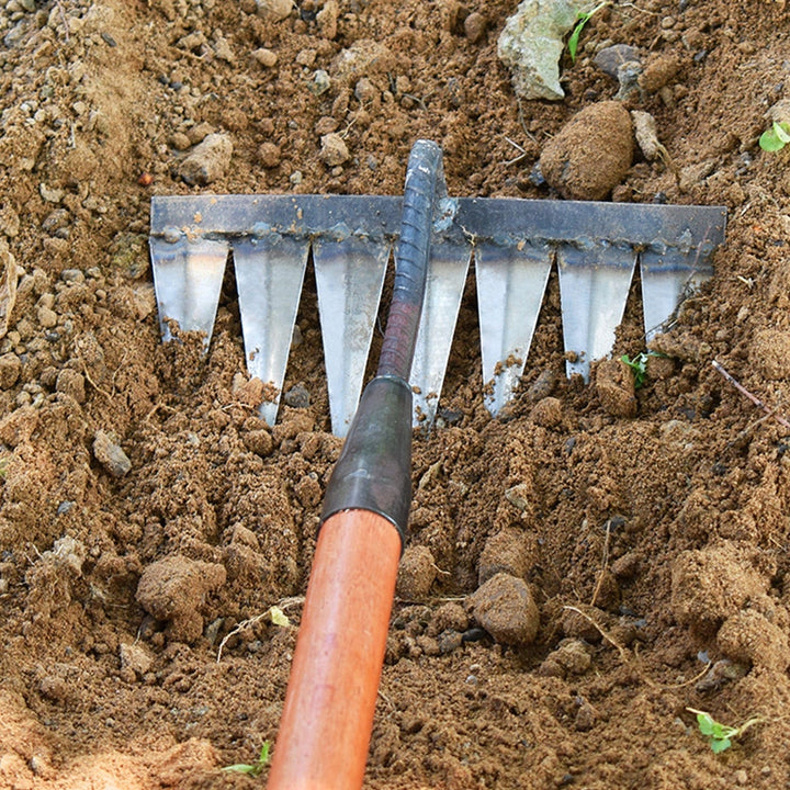 "Effektiver Unkrautentferner mit scharfen Zähnen und robustem Stahl, ideal für unkrautfreie Blumenbeete im Garten"