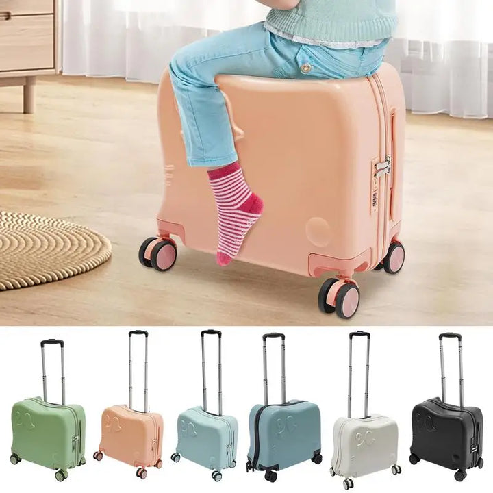 Elefanten Kinderkoffer: Robuster Hartschalen-Rollkoffer mit niedlichem Elefanten-Design, ideal als Kabinentrolley für Kinder.