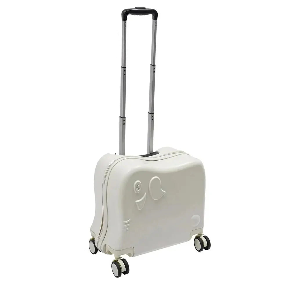 Urlaub Kinder Koffer: Praktischer Elefanten-Rollkoffer, widerstandsfähiger Hartschalen-Trolley; sicheres Kindergepäck für Abenteuer.