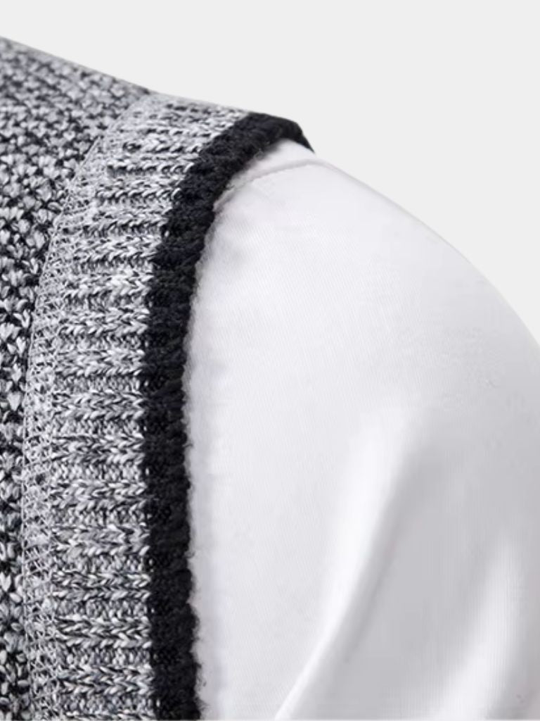 Zeitloses Herren Gilet mit Reißverschluss, elegant, slim fit, für Business und Events.