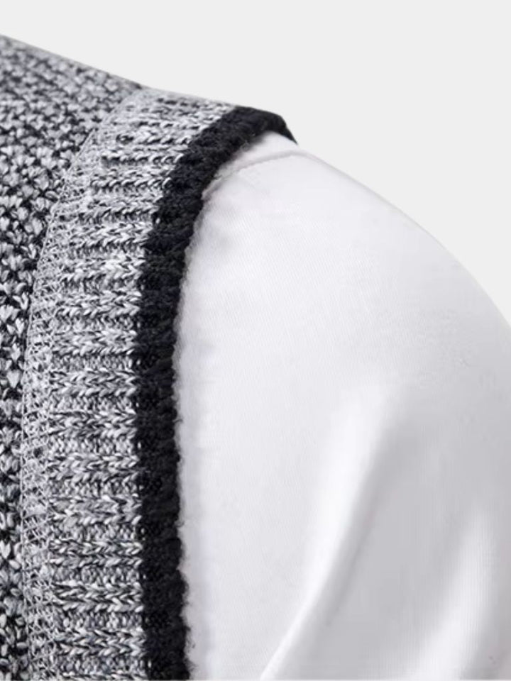 Zeitloses Herren Gilet mit Reißverschluss, elegant, slim fit, für Business und Events.