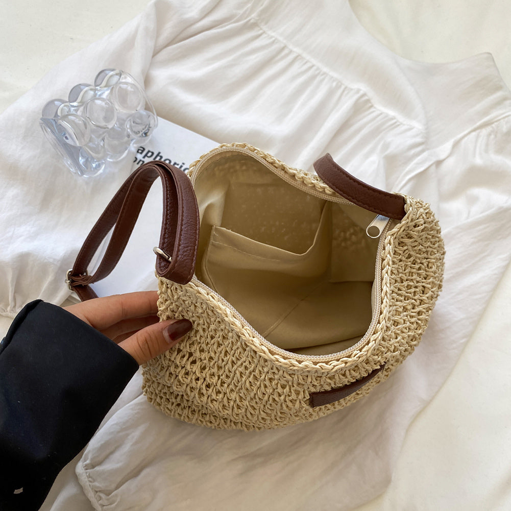 Stilvolle Damen Umhängetasche, beige, mit verstellbarem Riemen. Eine vielseitige Begleitung für alle Anlässe.