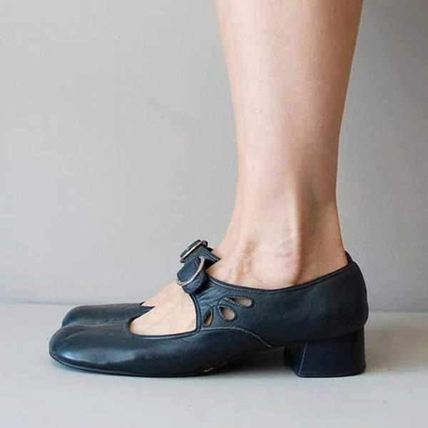 Vielseitige Claudia Damen Frühlingsschuhe mit Schnallenriemen in Braun, Blau, Schwarz. Elegant & bequem.