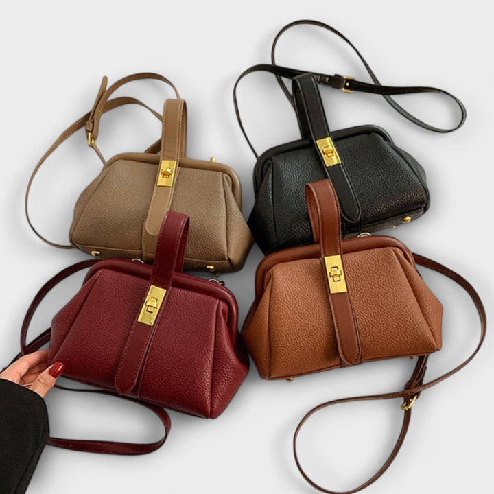 Auffällige rote Damen Mini-Handtasche, stilvoll & elegant als Schultertasche.