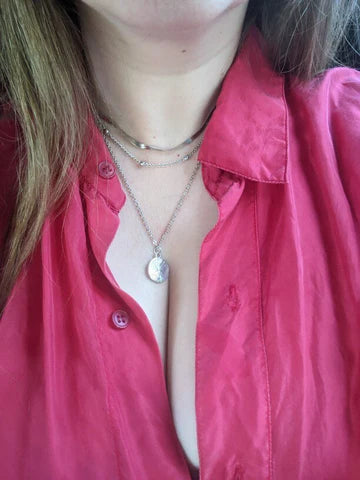 Glänzende Damen Halskette aus 925 Sterling Silber. Rundes, elegantes Accessoire. Ideales Geschenk für jeden Anlass.