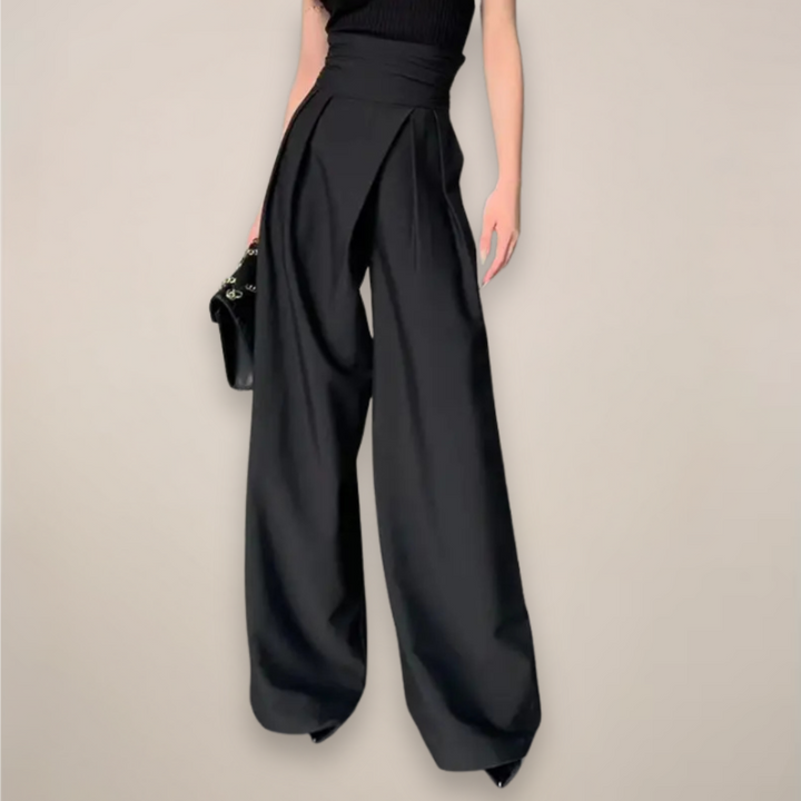 Elegante Damen Hochtaillierte Weite Hose für den Sommer. Stilvolle & bequeme Freizeithose für einen lässigen Look.