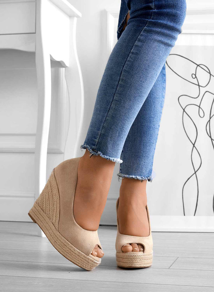 Moderne Damen Keilsandalen mit bequemem Keilabsatz; elegante Slip-On Sandalen perfekt für Frühling und Sommer Freizeit.